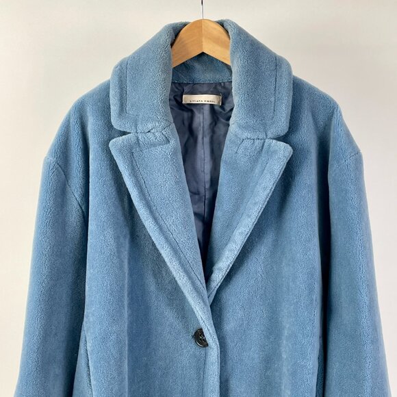 Liviana Conti One-Button Teddy Fleece Wool Jacket, Made In Italy, Large - Picture 2 of 10